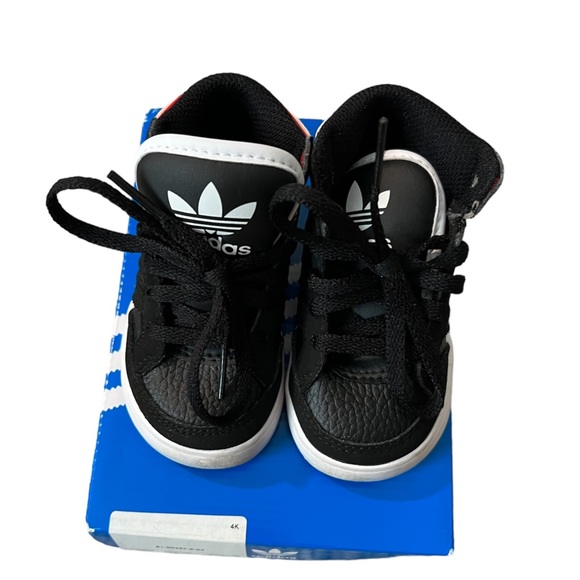 Adidas Hardcourt Hi Black and Red Baby / Toddler Size 4k Sneakers - Picture 3 of 6